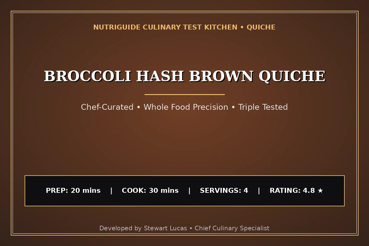 Broccoli Hash Brown Quiche