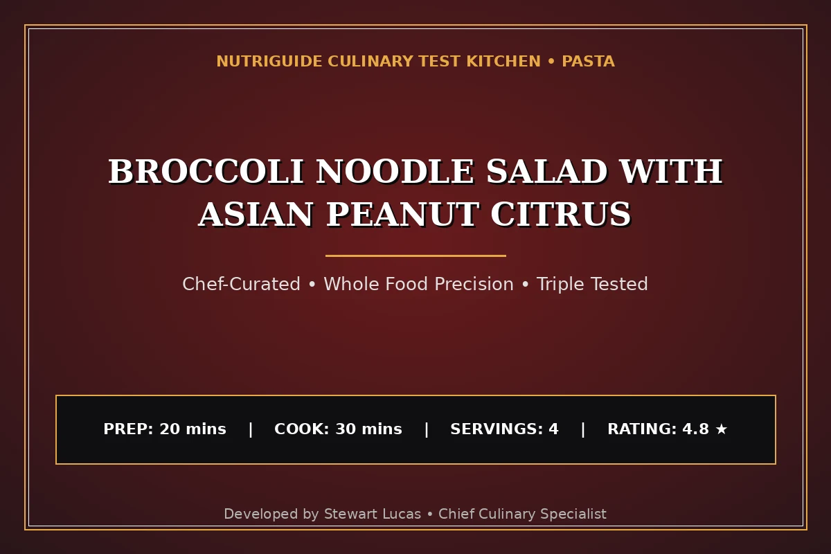 Broccoli Noodle Salad With Asian Peanut Citrus