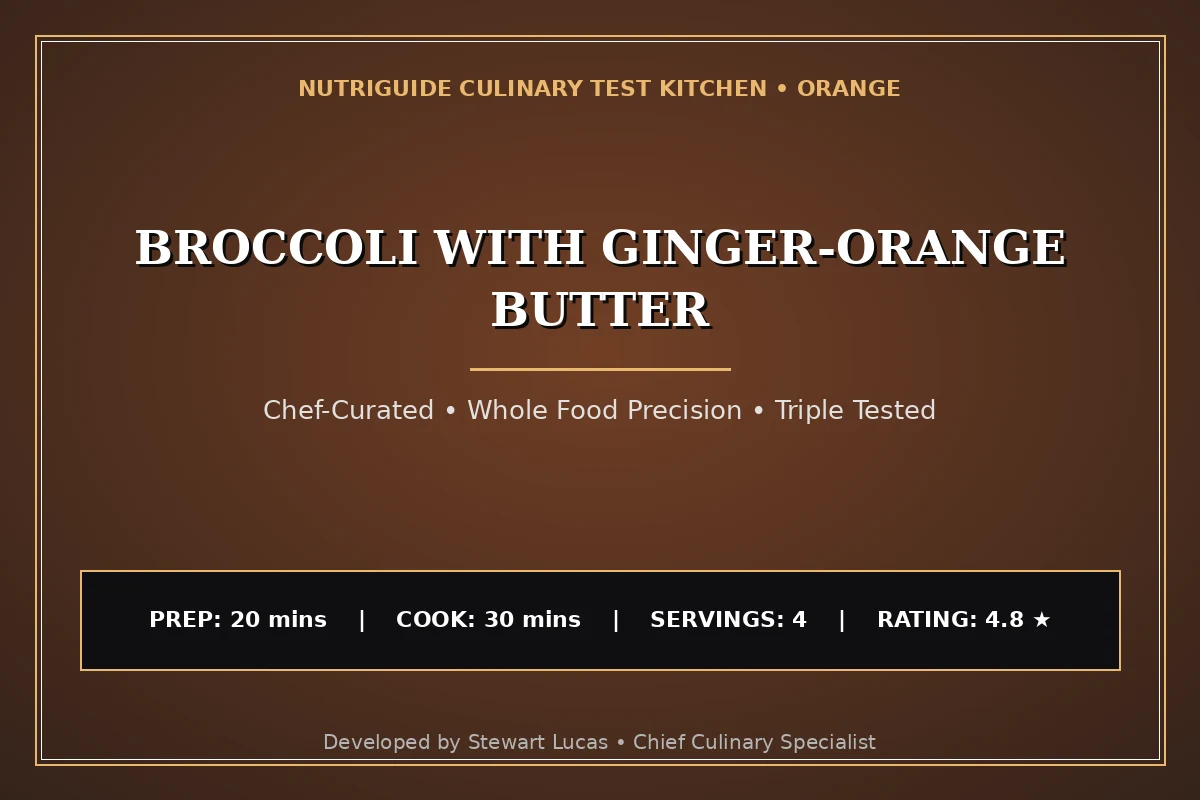 Broccoli With Ginger-Orange Butter