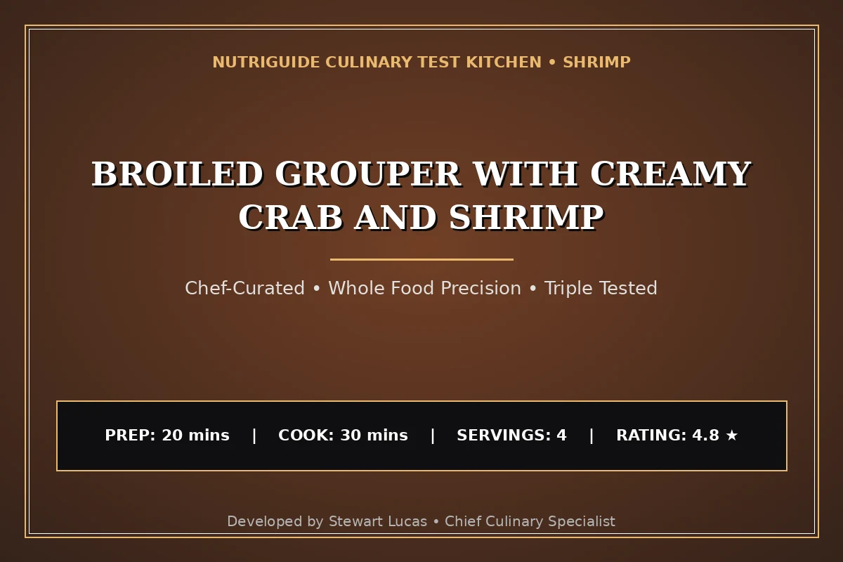 Broiled Grouper With Creamy Crab And Shrimp