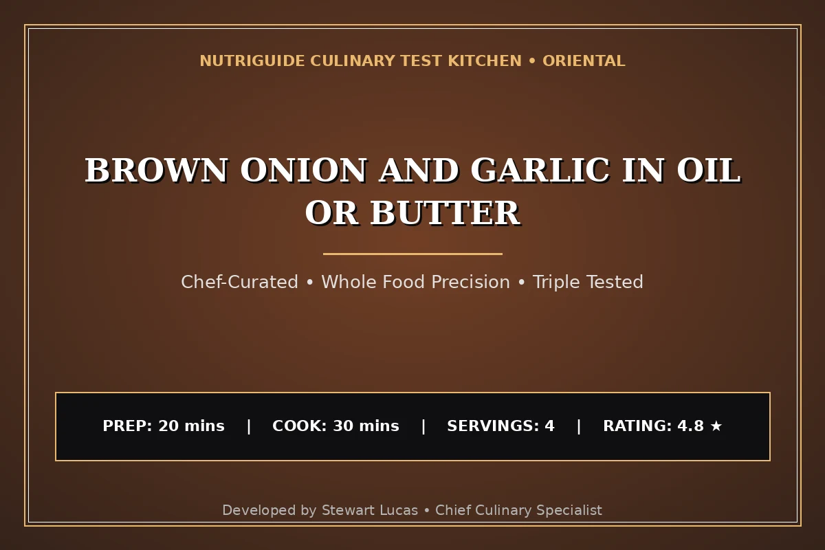 Brown Onion And Garlic In Oil Or Butter