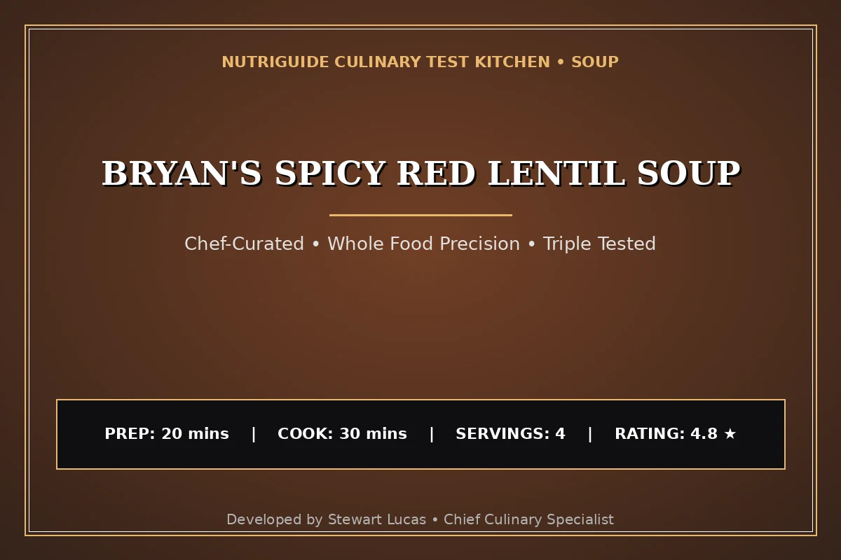 Bryan'S Spicy Red Lentil Soup