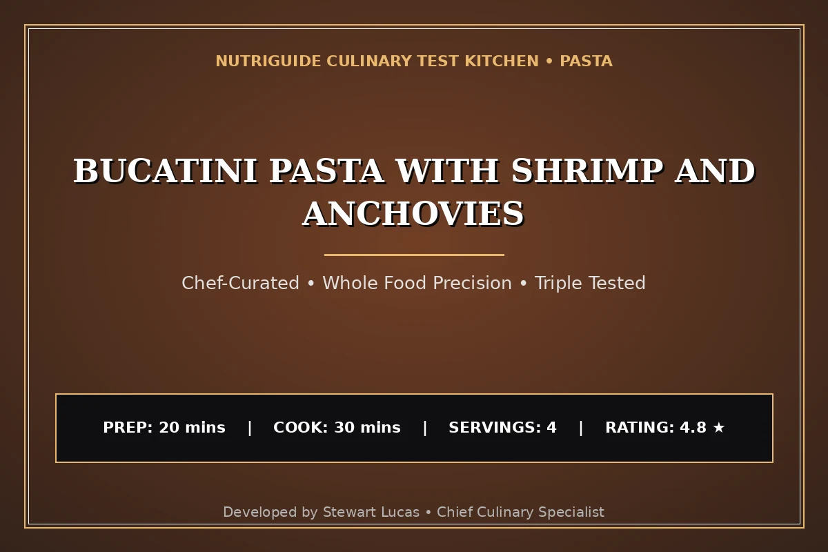 Bucatini Pasta With Shrimp And Anchovies