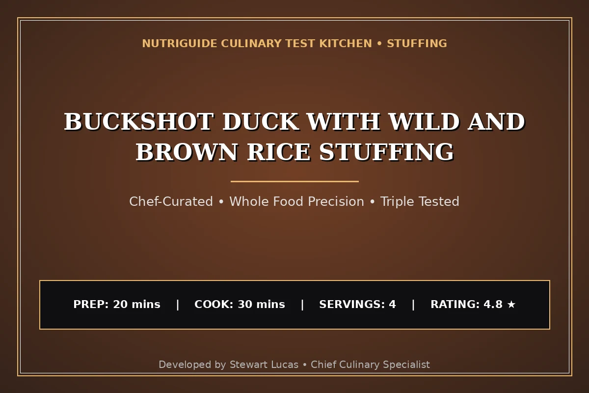 Buckshot Duck With Wild And Brown Rice Stuffing