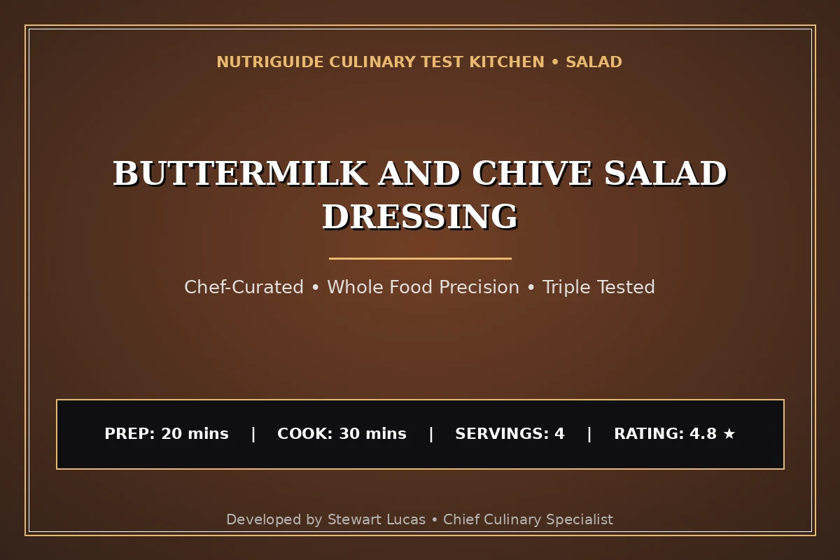 Buttermilk And Chive Salad Dressing