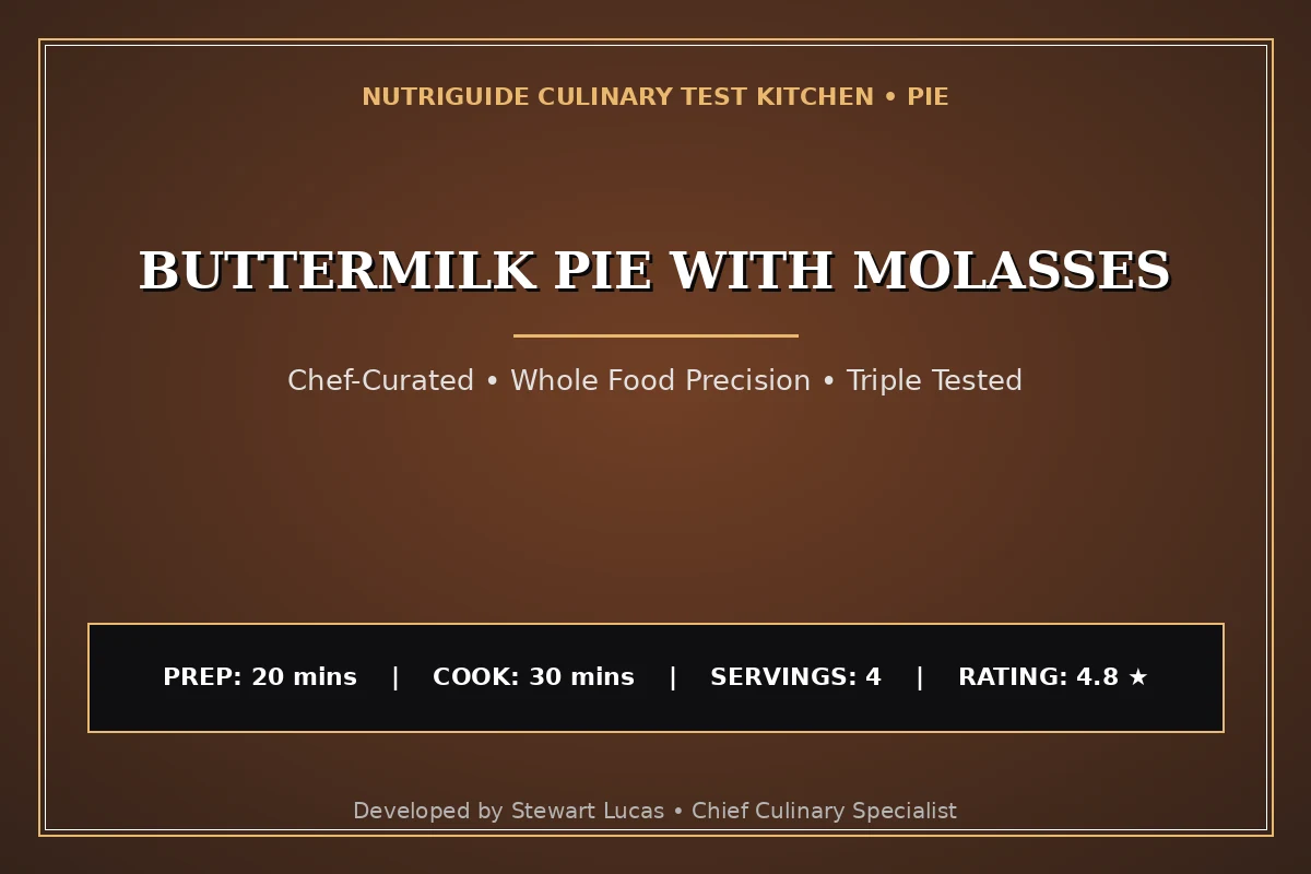 Buttermilk Pie With Molasses