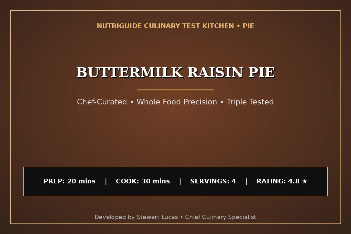 Buttermilk Raisin Pie