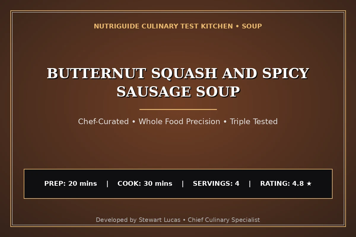 Butternut Squash And Spicy Sausage Soup