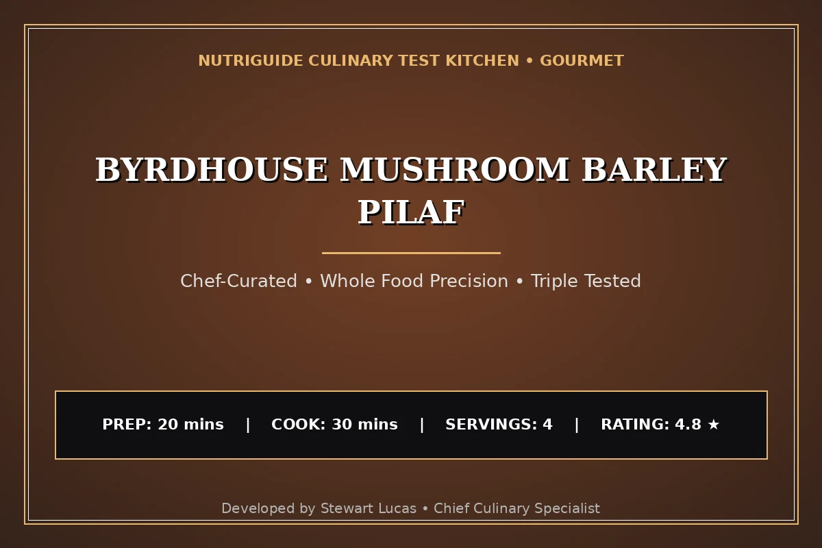 Byrdhouse Mushroom Barley Pilaf