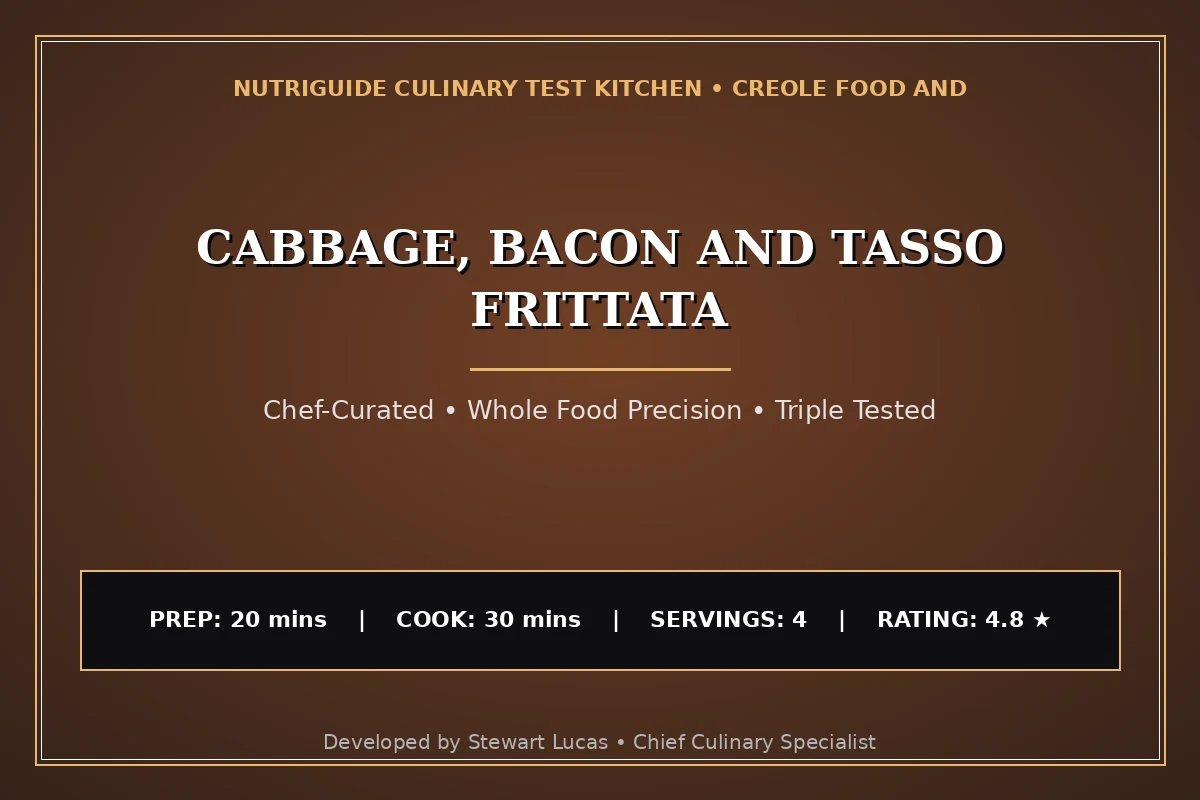 Cabbage, Bacon And Tasso Frittata