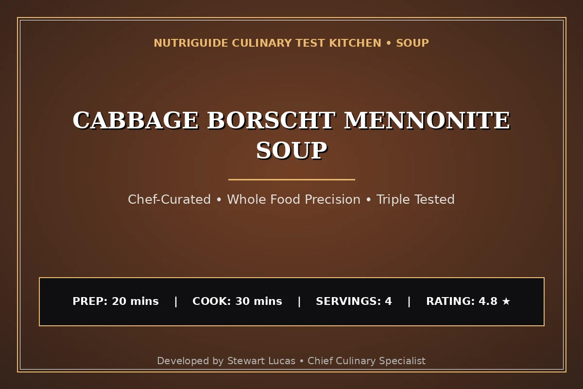 Cabbage Borscht Mennonite Soup