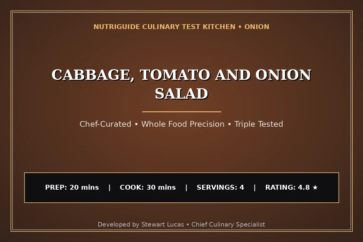 Cabbage, Tomato And Onion Salad