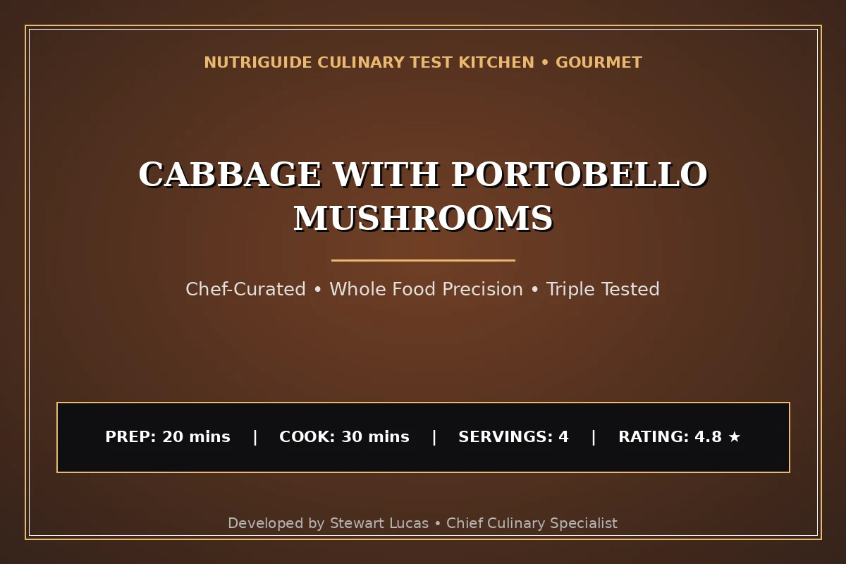 Cabbage With Portobello Mushrooms