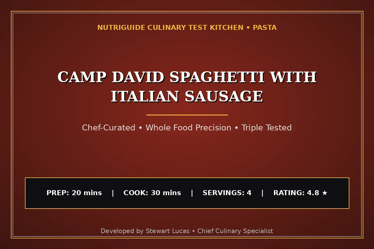Camp David Spaghetti With Italian Sausage