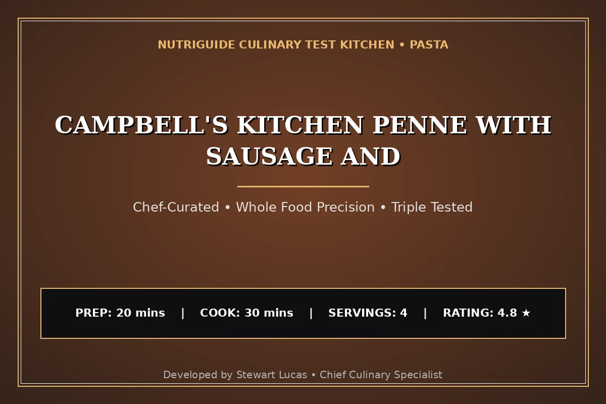 Campbell'S Kitchen Penne With Sausage And