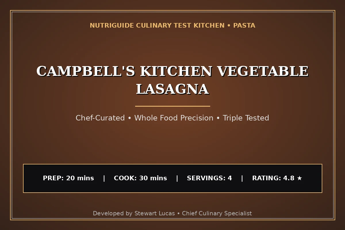 Campbell'S Kitchen Vegetable Lasagna