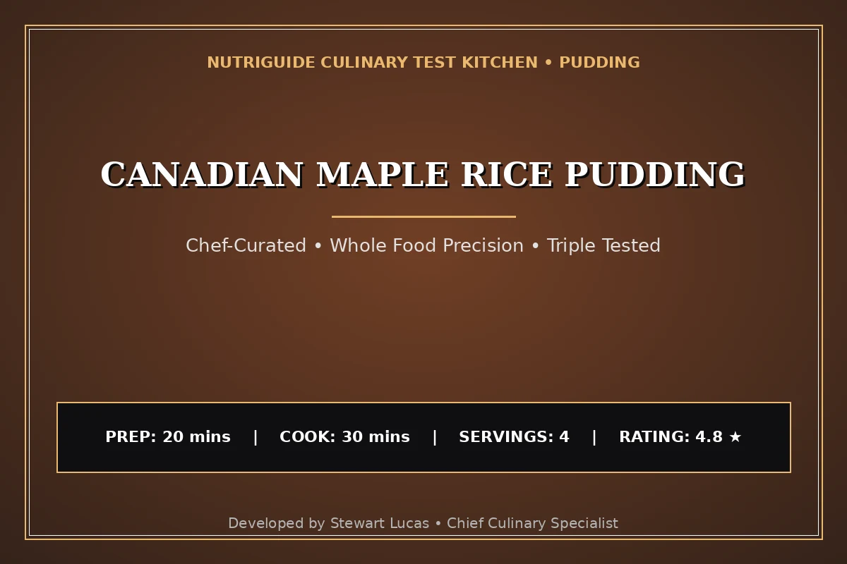 Canadian Maple Rice Pudding