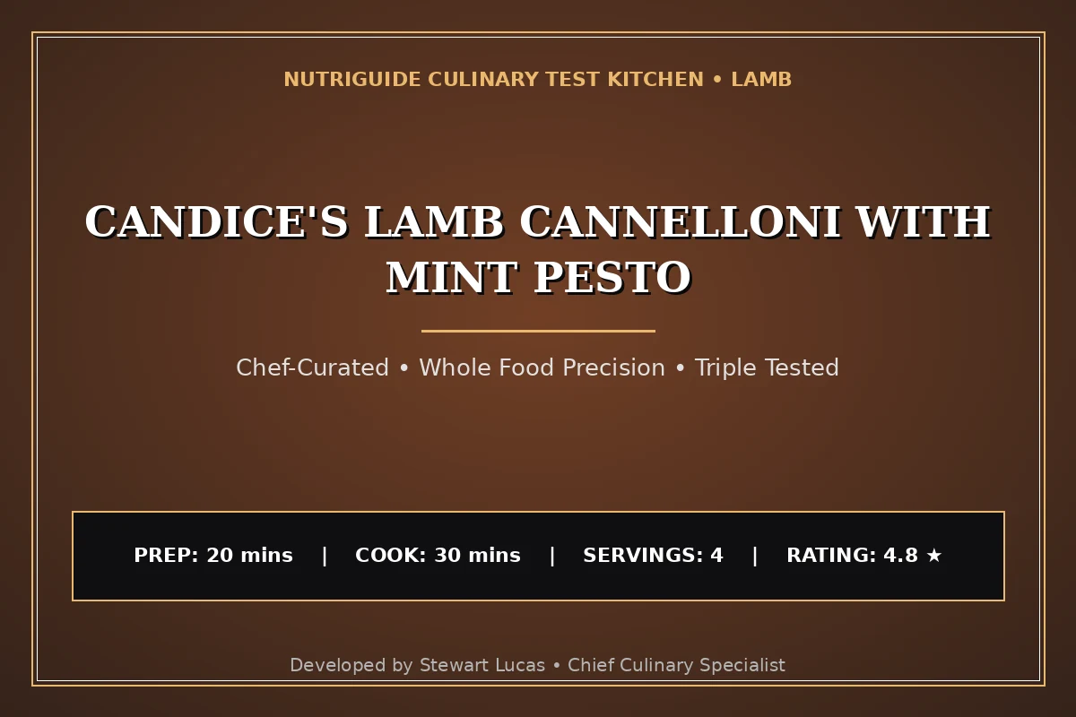 Candice'S Lamb Cannelloni With Mint Pesto