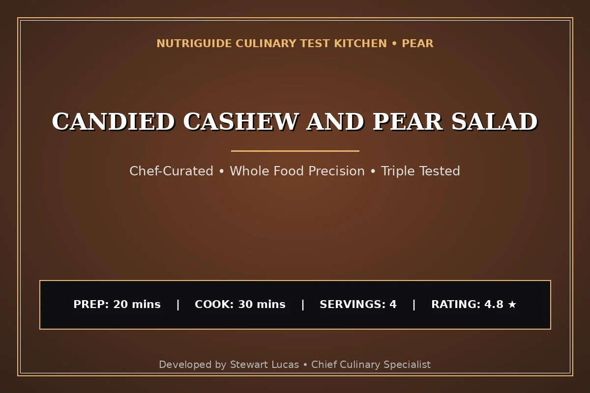 Candied Cashew And Pear Salad