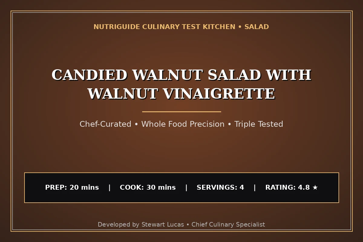 Candied Walnut Salad With Walnut Vinaigrette