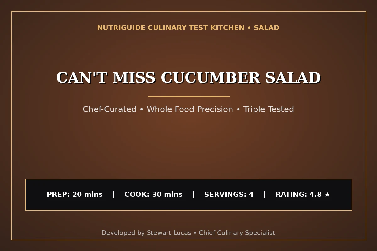 Can'T Miss Cucumber Salad