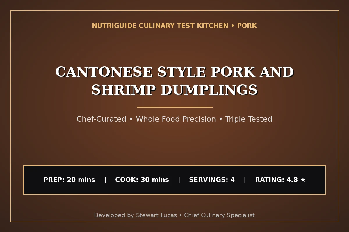 Cantonese Style Pork And Shrimp Dumplings