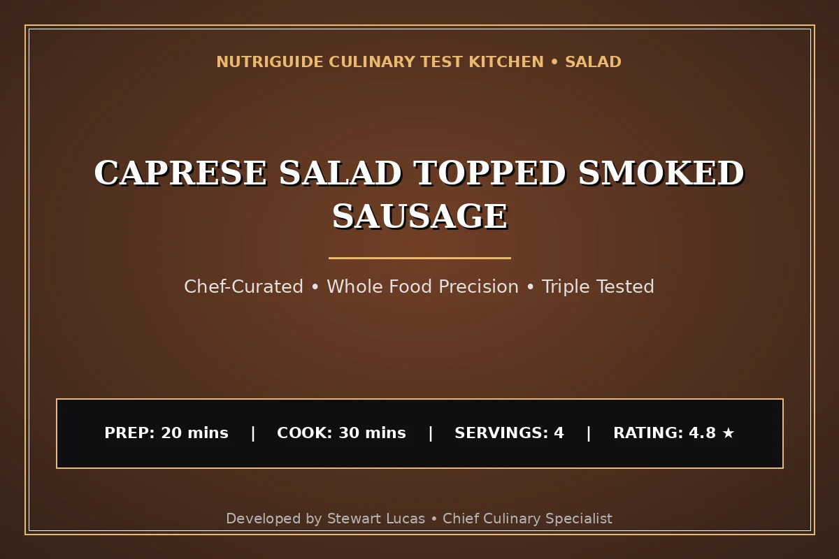 Caprese Salad Topped Smoked Sausage