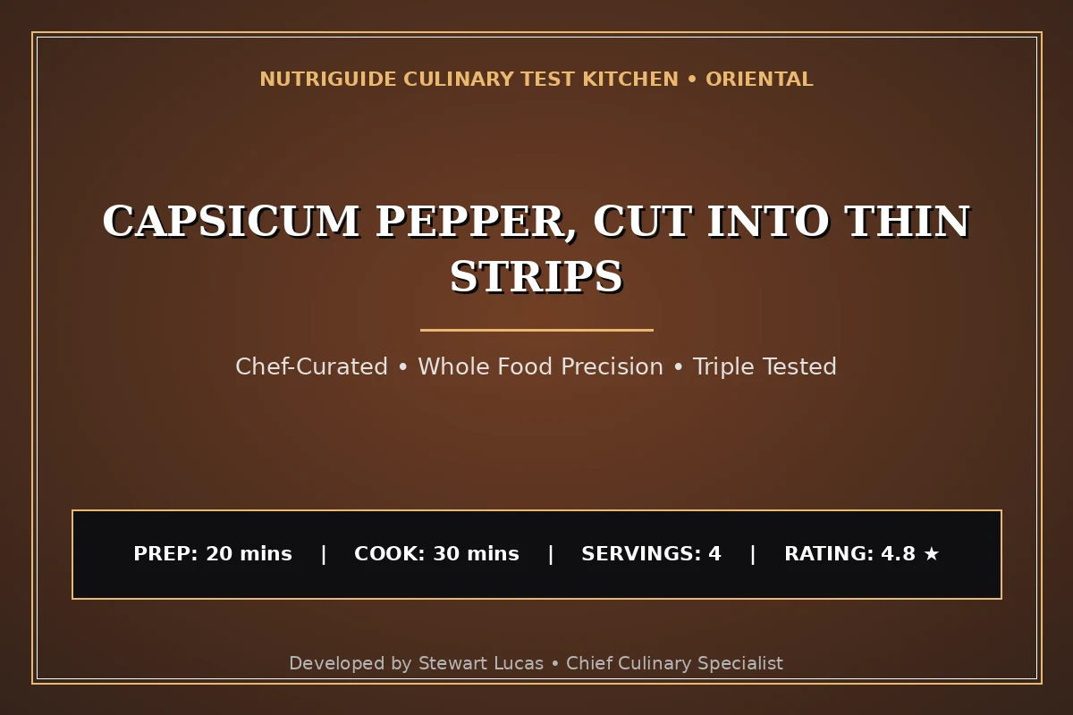 Capsicum Pepper, Cut Into Thin Strips