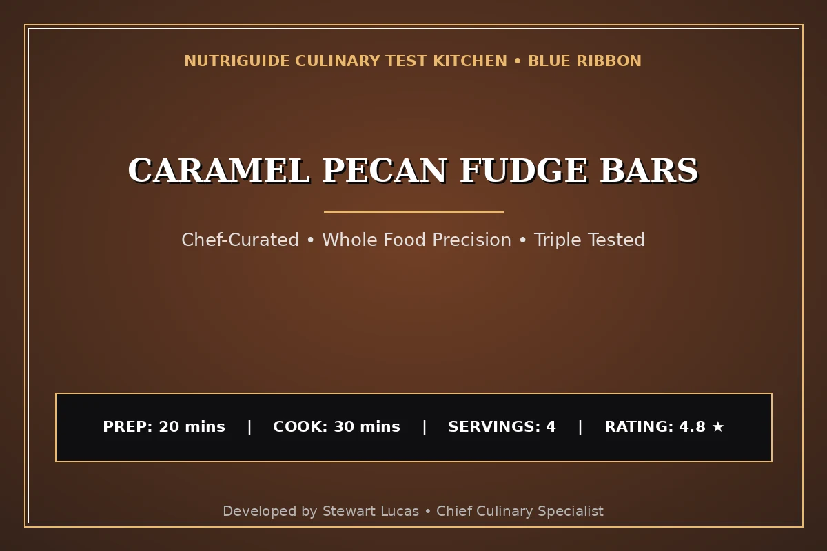 Caramel Pecan Fudge Bars