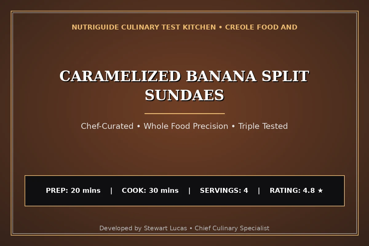Caramelized Banana Split Sundaes