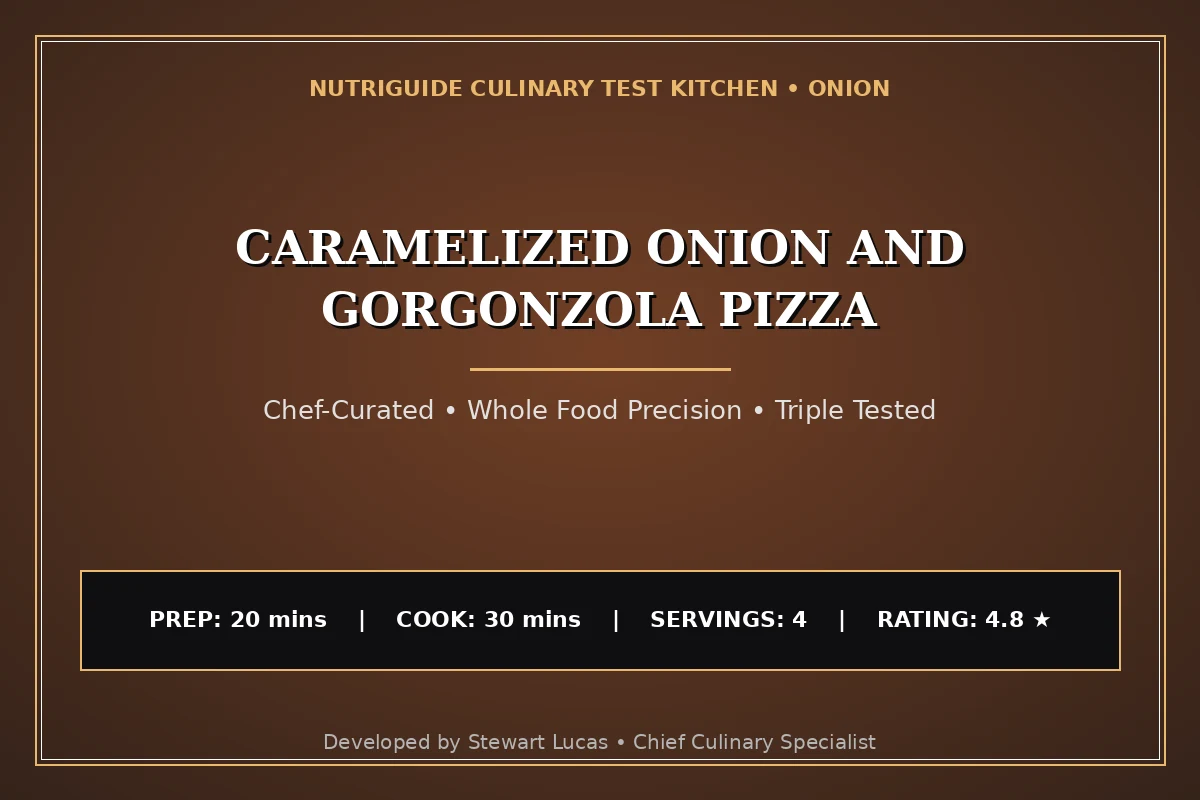 Caramelized Onion And Gorgonzola Pizza