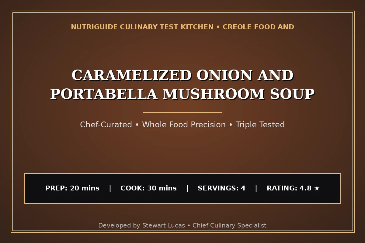 Caramelized Onion And Portabella Mushroom Soup