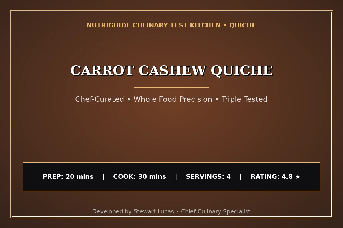 Carrot Cashew Quiche