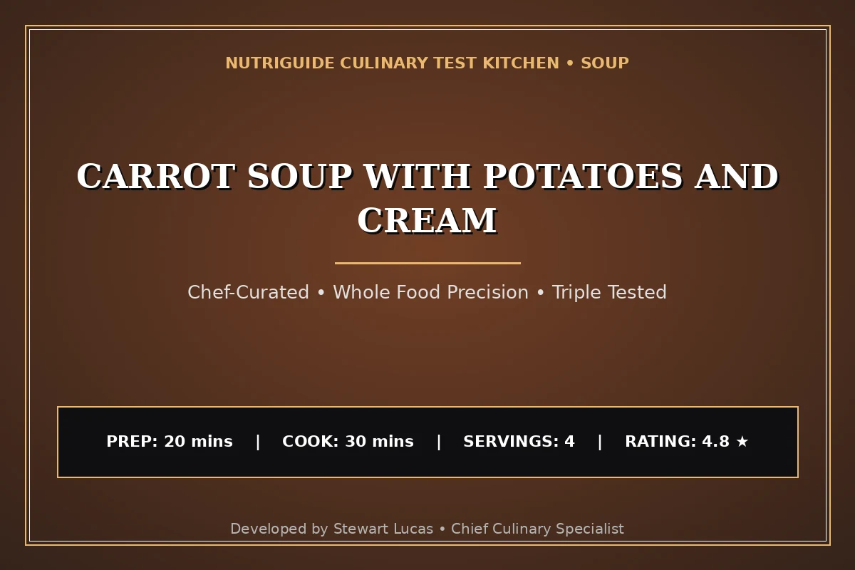 Carrot Soup With Potatoes And Cream