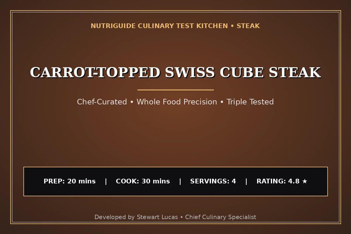 Carrot-Topped Swiss Cube Steak