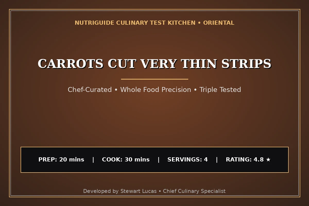 Carrots Cut Very Thin Strips