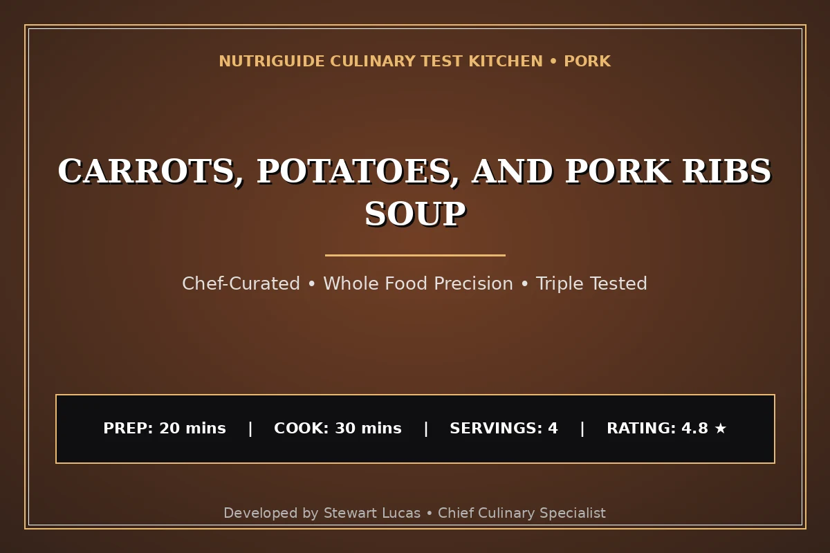 Carrots, Potatoes, And Pork Ribs Soup