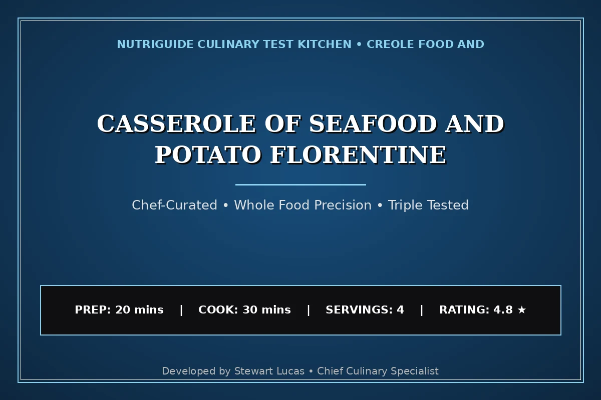 Casserole Of Seafood And Potato Florentine