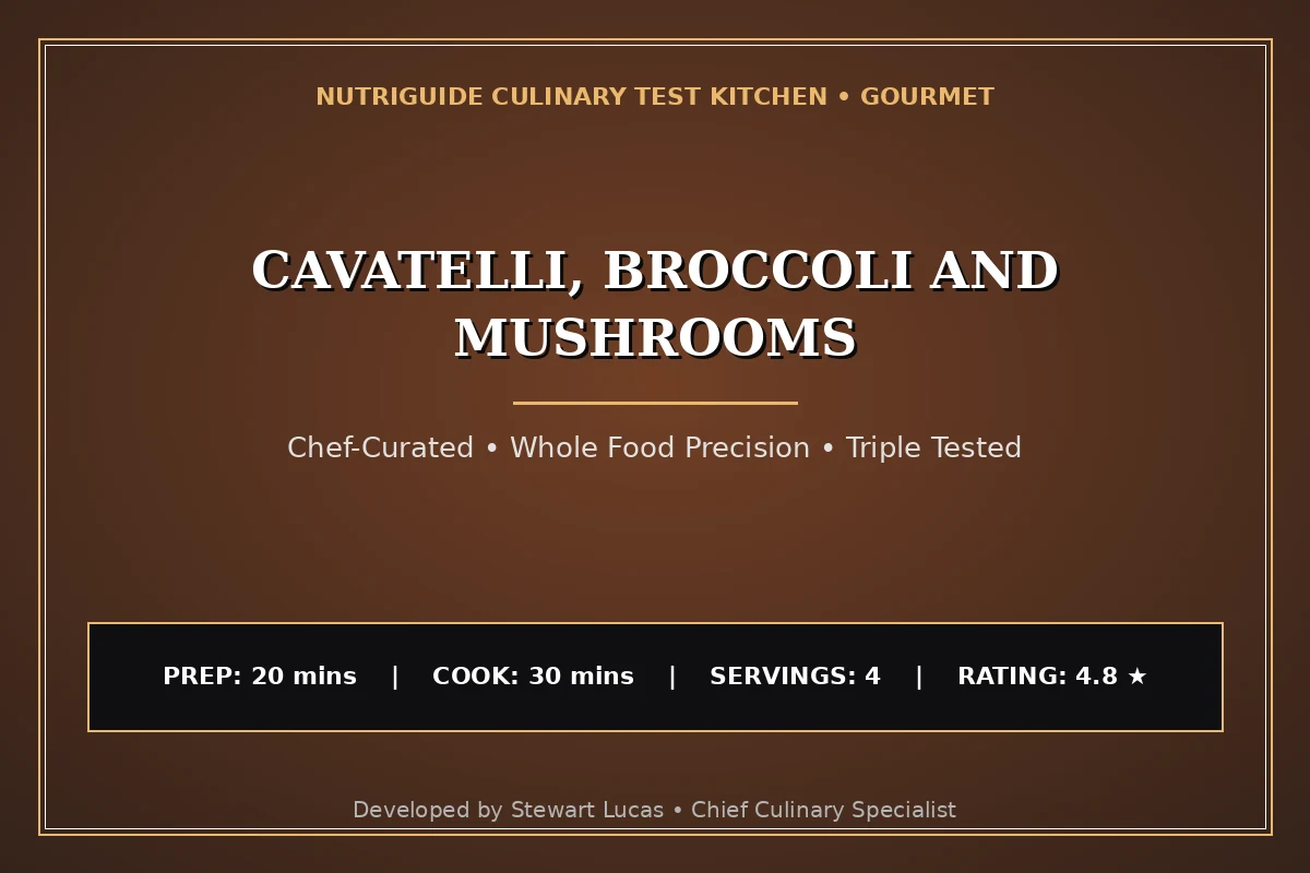 Cavatelli, Broccoli And Mushrooms
