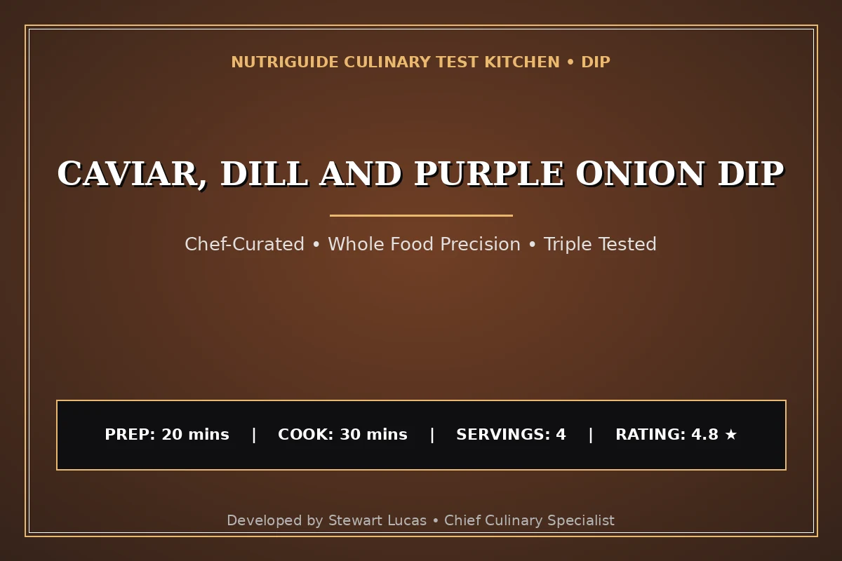 Caviar, Dill And Purple Onion Dip