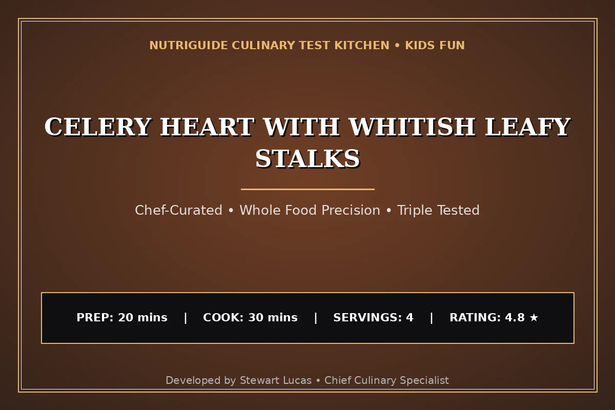 Celery Heart With Whitish Leafy Stalks