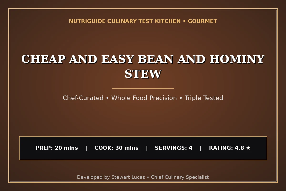 Cheap And Easy Bean And Hominy Stew