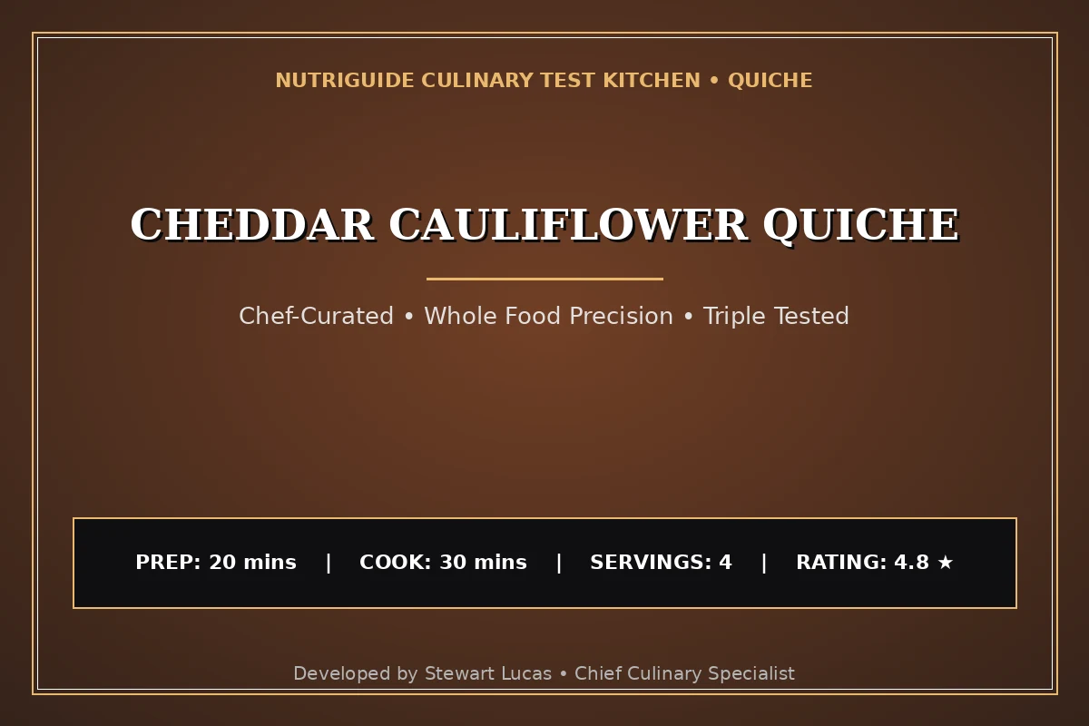 Cheddar Cauliflower Quiche