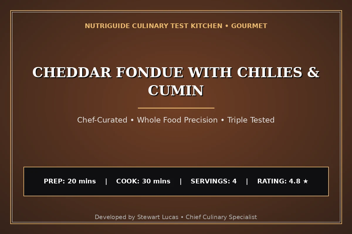Cheddar Fondue With Chilies & Cumin