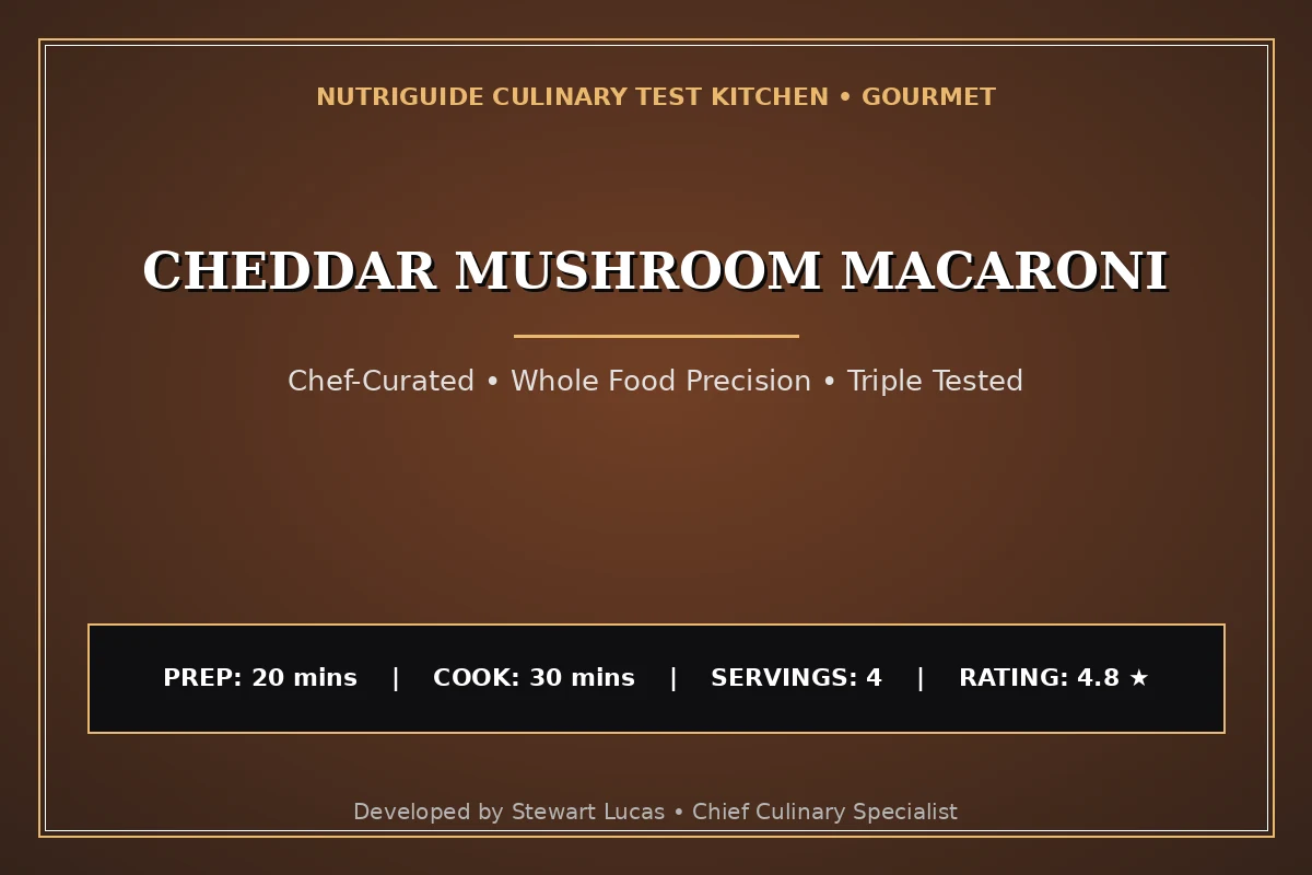 Cheddar Mushroom Macaroni
