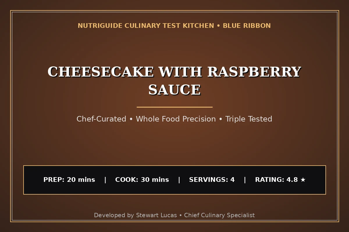 Cheesecake With Raspberry Sauce
