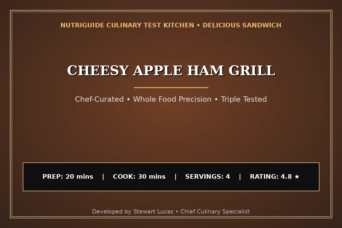 Cheesy Apple Ham Grill