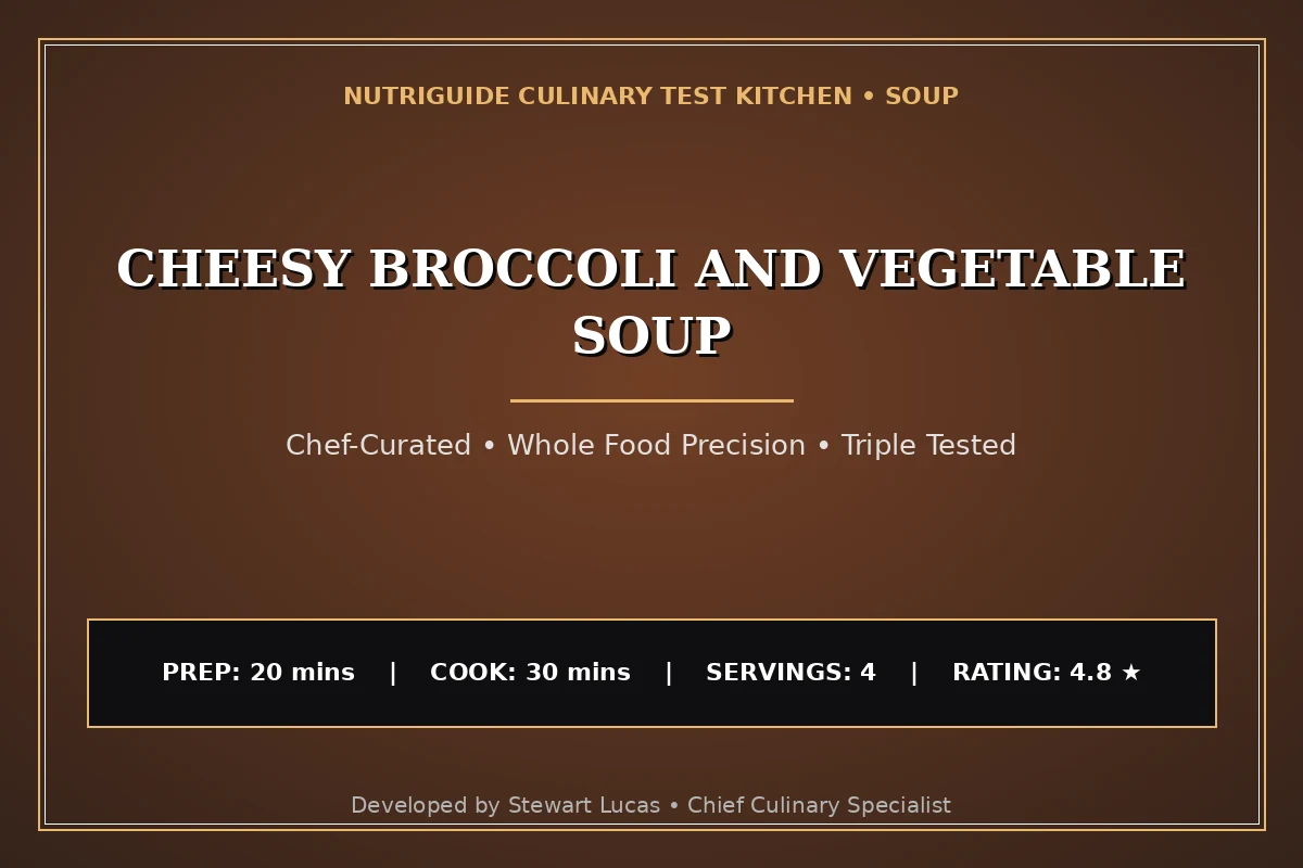 Cheesy Broccoli And Vegetable Soup