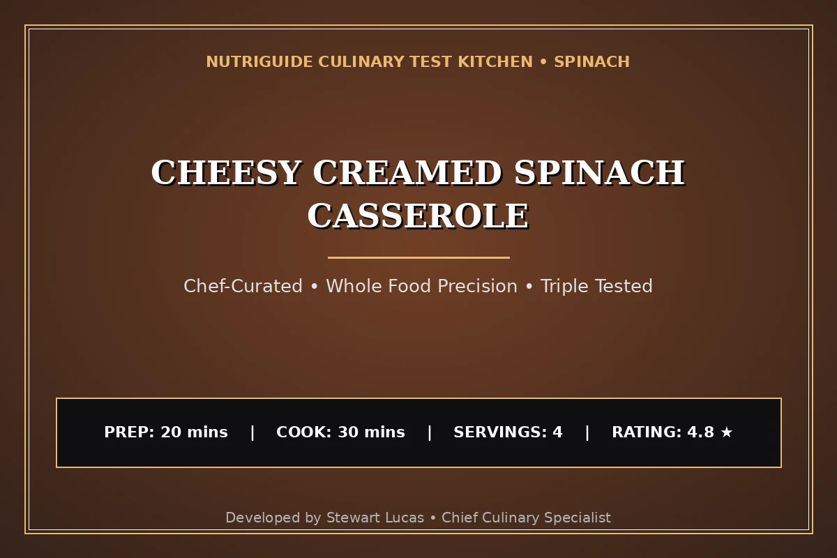 Cheesy Creamed Spinach Casserole