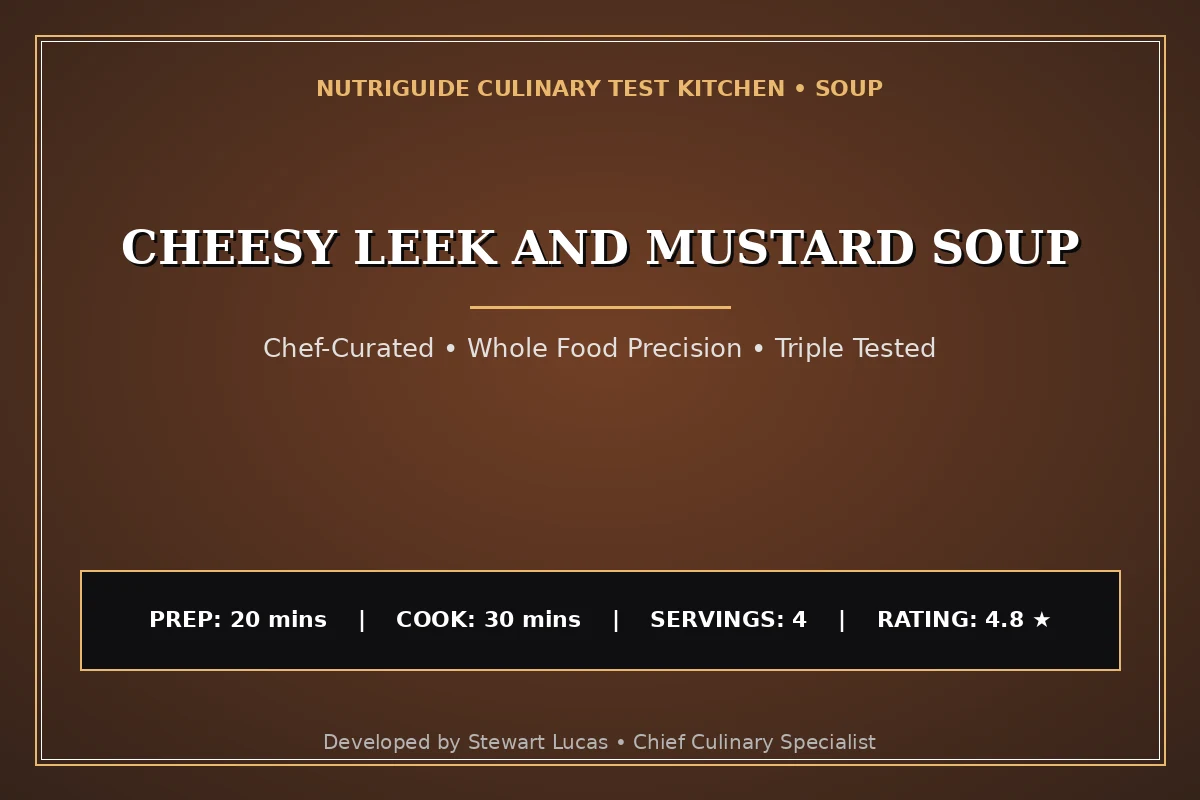 Cheesy Leek And Mustard Soup